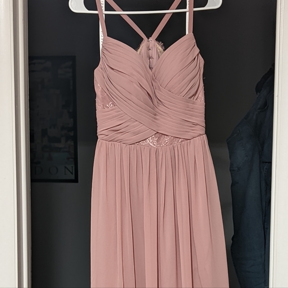 Azazie Leslie Bridesmaid Dress - Dusty Rose (Discontinued Color) - Picture 2 of 11